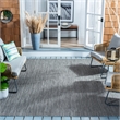 Safavieh Courtyard 9' X 12' Power Loomed Rug in Black and Beige