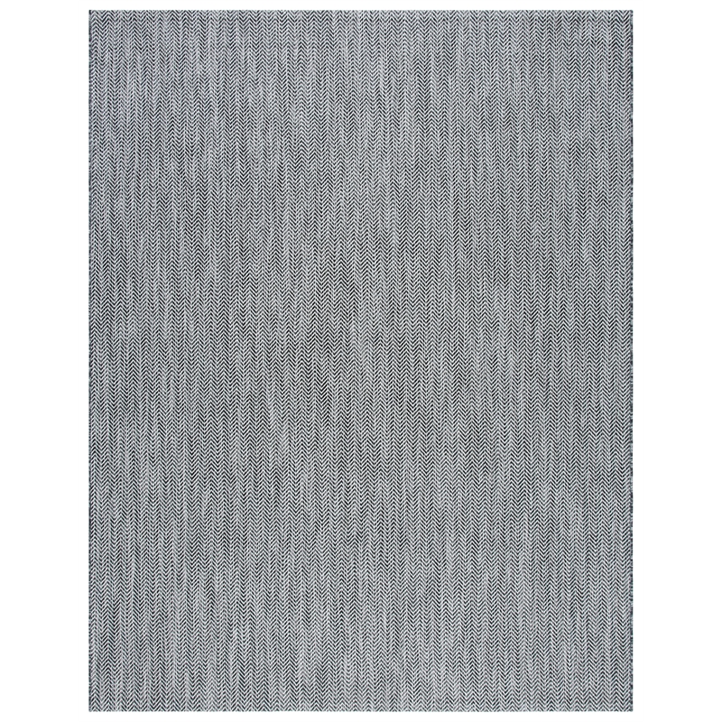 Safavieh Courtyard 9' X 12' Power Loomed Rug in Black and Beige