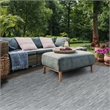 Safavieh Courtyard 9' X 12' Power Loomed Rug in Black and Beige