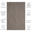 Safavieh Courtyard 9' X 12' Power Loomed Rug in Black and Beige