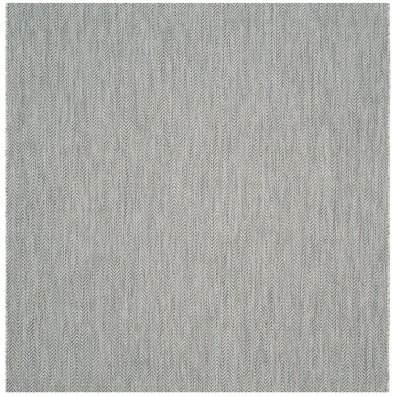 Safavieh Courtyard 9' X 12' Power Loomed Rug in Gray and Navy