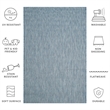 Safavieh Courtyard 8' X 11' Power Loomed Rug in Navy and Gray