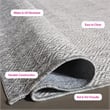 Safavieh Courtyard 9' X 12' Power Loomed Rug in Gray and Gray
