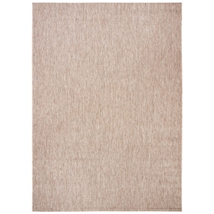 Safavieh Courtyard 9' X 12' Power Loomed Rug in Natural and Black