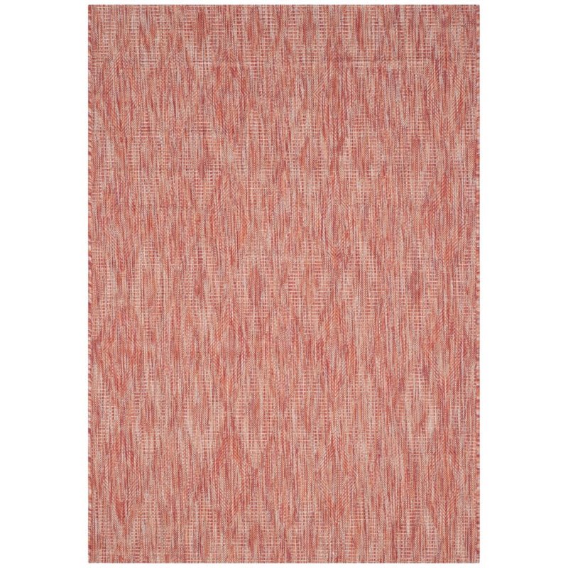 Safavieh Courtyard 9' X 12' Power Loomed Rug in Red and Red