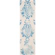 Safavieh Dip Dye 7' Round Hand Tufted Wool Rug in Beige and Blue