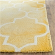 Safavieh Dip Dye 5' X 8' Hand Tufted Wool Pile Rug in Gold and Ivory