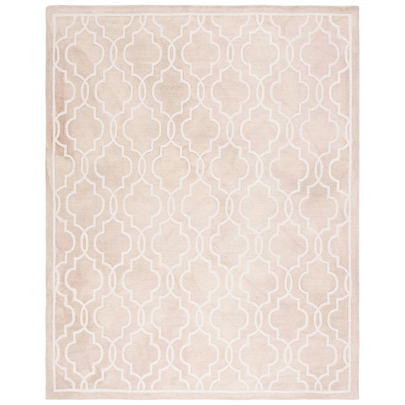 Safavieh Dip Dye 10' X 14' Hand Tufted Wool Rug in Beige and Ivory