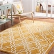 Safavieh Dip Dye 3' X 5' Hand Tufted Wool Pile Rug in Gold and Ivory