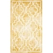 Safavieh Dip Dye 3' X 5' Hand Tufted Wool Pile Rug in Gold and Ivory