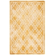 Safavieh Dip Dye 5' X 8' Hand Tufted Wool Pile Rug in Gold and Ivory