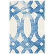 Safavieh Dip Dye 2' X 3' Hand Tufted Rug in Ivory and Blue