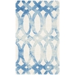 Safavieh Dip Dye 3' X 5' Hand Tufted Rug in Ivory and Blue
