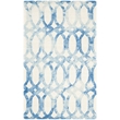 Safavieh Dip Dye 4' X 6' Hand Tufted Rug in Ivory and Blue