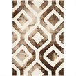 Safavieh Dip Dye 2' X 3' Hand Tufted Rug in Ivory and Chocolate