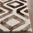 Safavieh Dip Dye 3' X 5' Hand Tufted Rug in Ivory and Chocolate