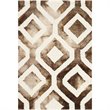 Safavieh Dip Dye 3' X 5' Hand Tufted Rug in Ivory and Chocolate