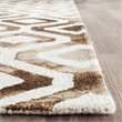 Safavieh Dip Dye 4' X 6' Hand Tufted Rug in Ivory and Chocolate