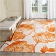 Safavieh Dip Dye 5' X 8' Hand Tufted Rug in Ivory and Orange