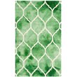 Safavieh Dip Dye 2' X 3' Hand Tufted Rug in Green and Ivory