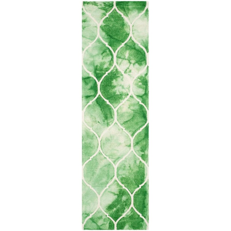 Safavieh Dip Dye 3' X 5' Hand Tufted Rug in Green and Ivory