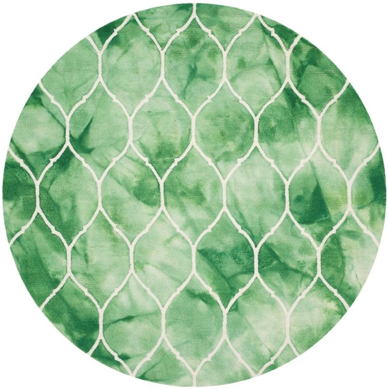 Safavieh Dip Dye 3' X 5' Hand Tufted Rug in Green and Ivory