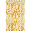 Safavieh Dip Dye 2' X 3' Hand Tufted Rug in Ivory and Gold