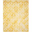 Safavieh Dip Dye 7' Round Hand Tufted Rug in Ivory and Gold