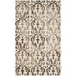 Safavieh Dip Dye 2' X 3' Hand Tufted Rug in Ivory and Chocolate