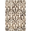 Safavieh Dip Dye 7' Round Hand Tufted Rug in Ivory and Chocolate