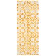 Safavieh Dip Dye 7' Square Hand Tufted Wool Rug in Ivory and Gold