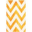 Safavieh Dip Dye 3' X 5' Hand Tufted Wool Pile Rug in Ivory and Gold