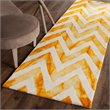 Safavieh Dip Dye 7' Round Hand Tufted Wool Rug in Ivory and Gold