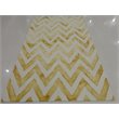 Safavieh Dip Dye 7' Round Hand Tufted Wool Rug in Ivory and Gold