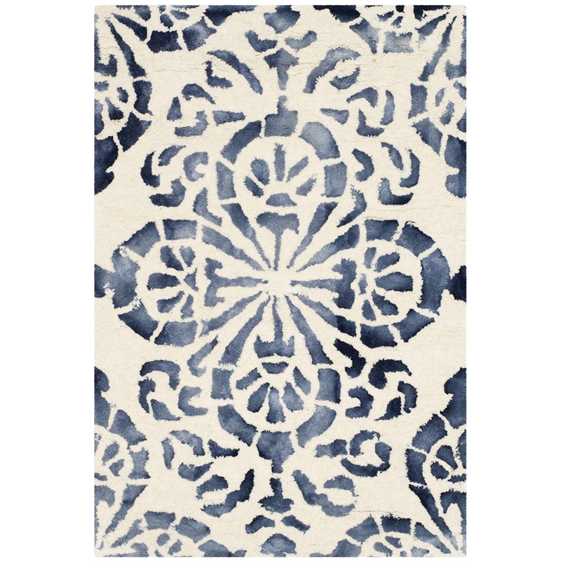 Safavieh Dip Dye 2' X 3' Hand Tufted Wool Pile Rug in Camel and Gray