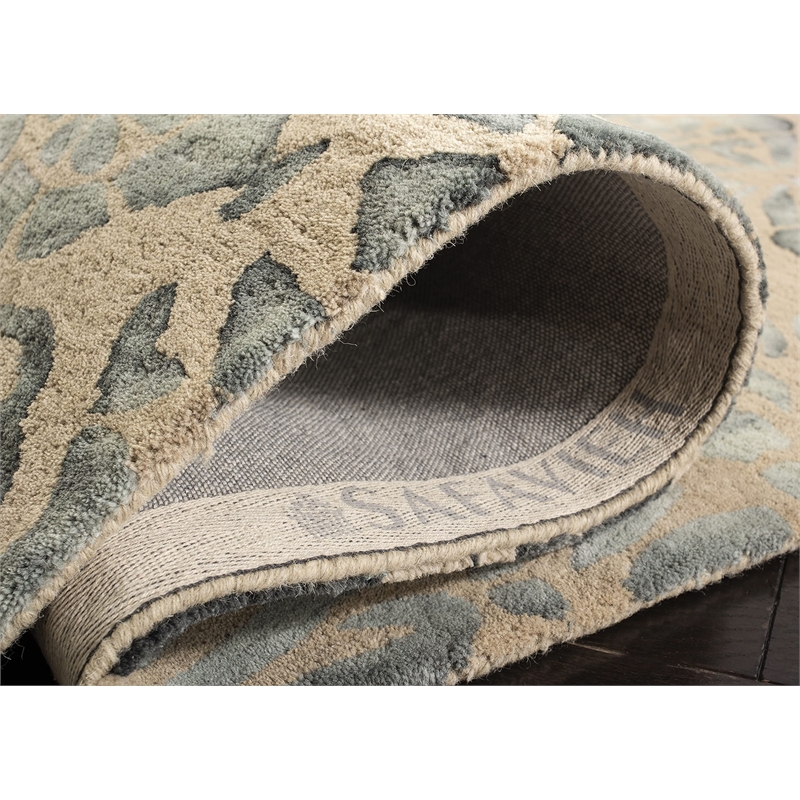 Safavieh Dip Dye 4' X 6' Hand Tufted Wool Pile Rug in Camel and Gray