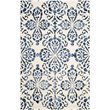 Safavieh Dip Dye 7' Round Hand Tufted Wool Rug in Ivory and Navy