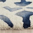 Safavieh Dip Dye 7' Round Hand Tufted Wool Rug in Ivory and Navy