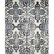 Safavieh Dip Dye 7' Round Hand Tufted Wool Rug in Ivory and Navy