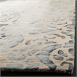 Safavieh Dip Dye 7' Square Hand Tufted Wool Rug in Ivory and Navy