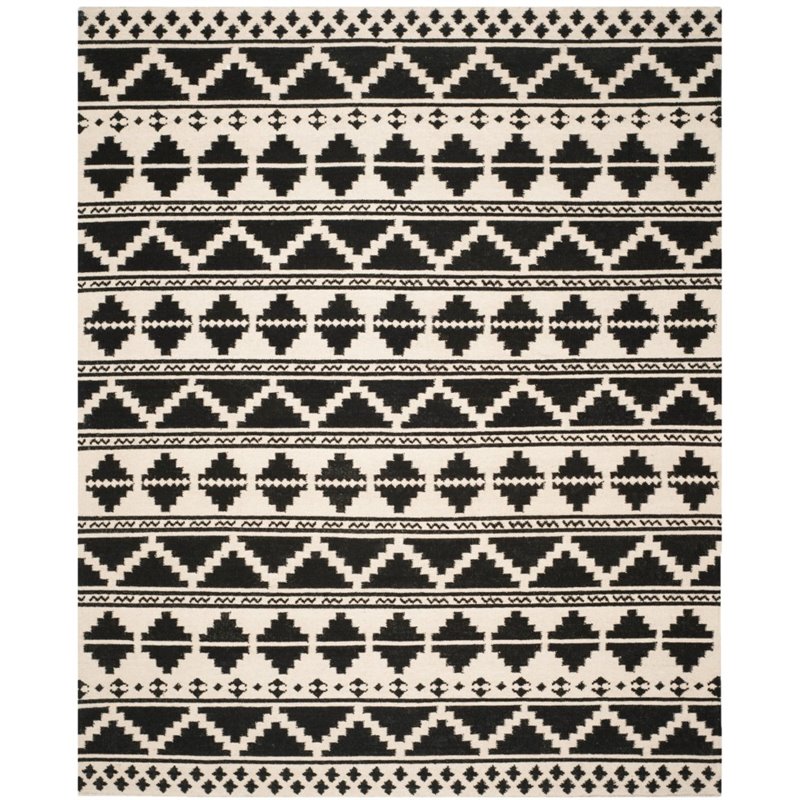 Safavieh Dhurries 4' X 6' Hand Woven Flat Weave Wool Rug