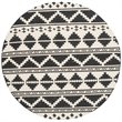 Safavieh Dhurries 6' Round Hand Woven Flat Weave Wool Rug