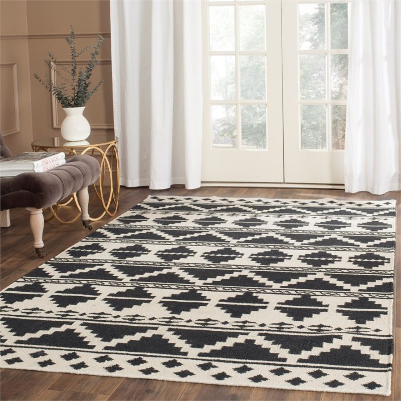 Safavieh Dhurries 8' X 10' Hand Woven Flat Weave Wool Rug