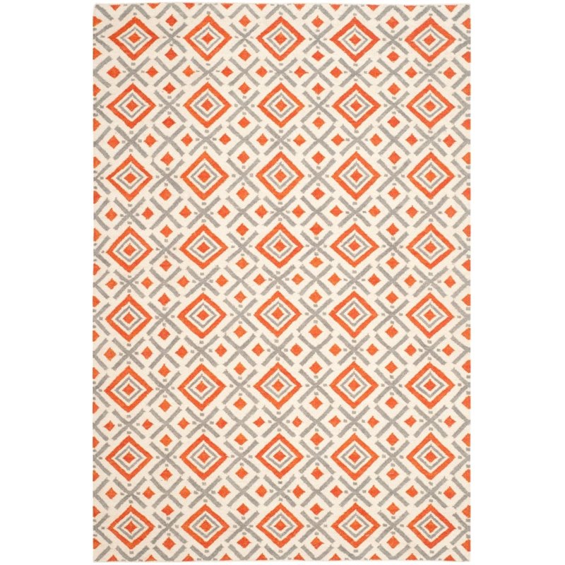 Safavieh Dhurries 4' X 6' Hand Woven Flat Weave Wool Rug