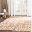 Safavieh Dhurries 6' Square Hand Woven Flat Weave Wool Rug