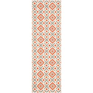 Safavieh Dhurries 6' Square Hand Woven Flat Weave Wool Rug