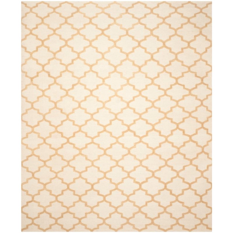 Safavieh Dhurries 6' Round Hand Woven Flat Weave Wool Rug