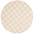 Safavieh Dhurries 6' Round Hand Woven Flat Weave Wool Rug
