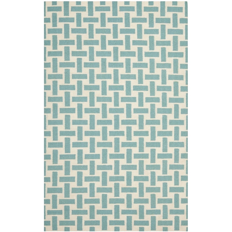 Safavieh Dhurries 5' X 8' Hand Woven Flat Weave Wool Rug