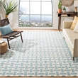 Safavieh Dhurries 6' Square Hand Woven Flat Weave Wool Rug